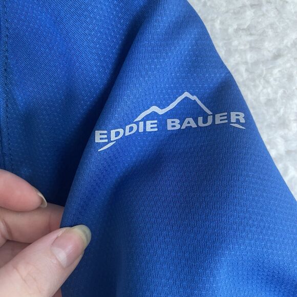 NEW Eddie Bauer Jacket Mens Medium Blue Stoughton Weather Resist Softshell - Picture 12 of 16